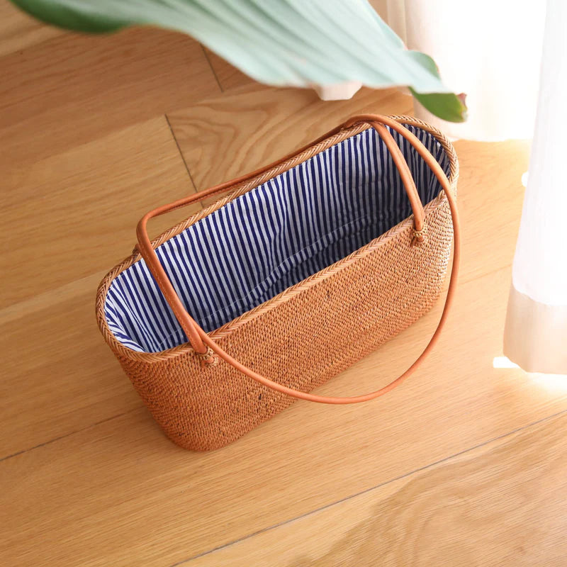 Rattan Grand Shoulder Bag | Hand-Designed By Skilled Craftsmen