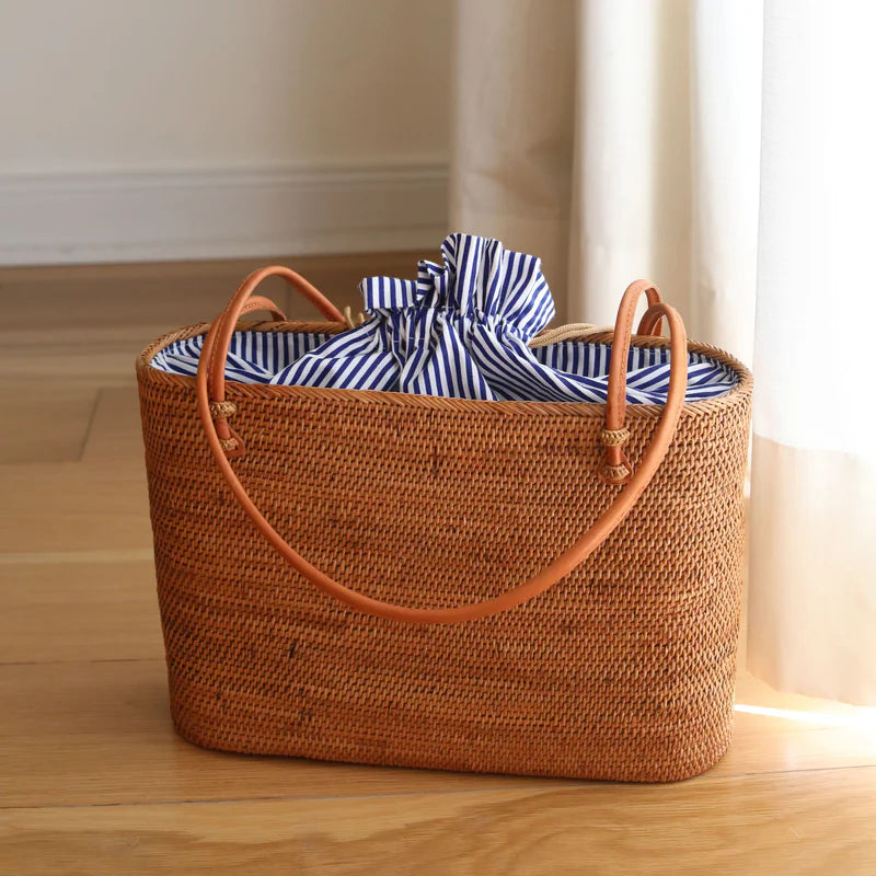 Rattan Grand Shoulder Bag | Hand-Designed By Skilled Craftsmen