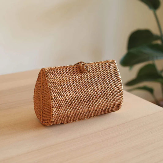 Rattan Fashionable And Functional Envelope Clutch Bag